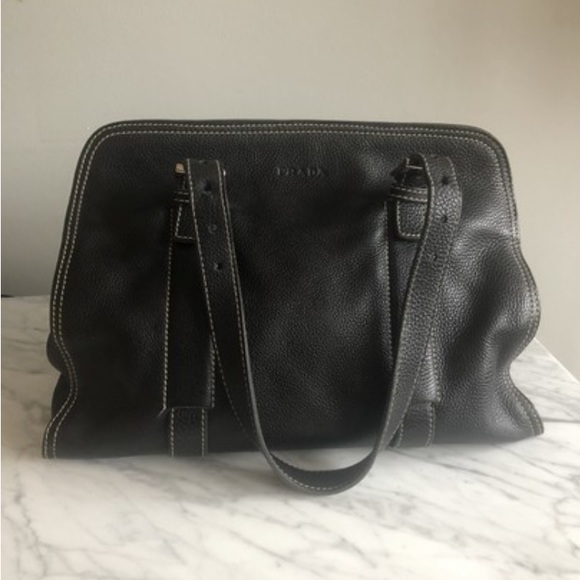 Authentic Prada Pebbled Leather Calfskin Leather Shoulder Bag - Picture 17 of 17
